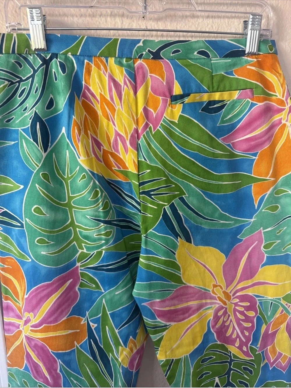 Lauren Ralph Lauren Women’s Tropical Hawaii Floral Ankle Pants Size 8 Stretch